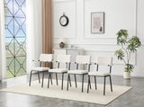 Dining Chairs Set of 4, Huggable Upholstered Dining Chairs with Soft Skin-Friendly Velvet Fabric, W3493P449277