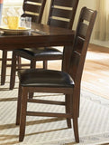 ZNTS Contemporary Design Dark Oak Finish Wooden Side Chairs Set of 2pc Upholstered Dining Furniture B01156370