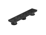 12 Inch Linear Shower Drain with Removable Brick Patterned Grate Cover, 304 Stainless Steel Shower 72840229