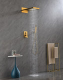 Shower System,Waterfall Rainfall Shower Head with Handheld, Shower Faucet Set for Bathroom Wall W928115069