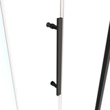 44"-48"W x 72"H sliding shower door, sliding door, with 1/4" tempered glass and Matted Black finish W2122P196344