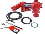 Red Nozzle Large Bore 12V 15 GPM 13A Fuel Transfer Pump with Discharge Hose 70741411