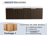 48 Inch Bathroom Cabinet With Resin Sink,Soft Close Doors,Float Mounting Design W999P206328