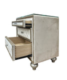 Lucienne Beige Velvet Nightstand B2726P294448