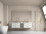 96" Wall Hung Bathroom Vanity Cabinet Fits Double Sinks, Cabinet Only W2287P265098