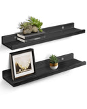 ZNTS 24” Floating Shelves for Wall Décor Storage, Set of 2, Wood for Bedroom, Living Room, Bathroom, 12362765