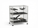50 Inch Tall Rolling Ferret Chinchilla Cage Small Animal Pet Habitat with Hammock, 4 Doors, 89398696
