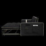 Modern 55.5" Pull Out Sleep Sofa Bed 2 Seater Loveseats Sofa Couch with side pockets, Adjsutable W119368698