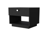 Black 1-Drawer Nightstand B062P175090