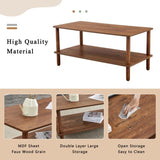 Modern 2-Tier Coffee Table for Living Room Furniture,Rectangular Center Table with Open Storage W3226P279108