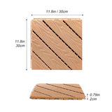 Plastic Composite Deck Tiles Set of 35pcs, Composite Decking Resist Rust, Water, Weather, Easy to W2805P190841