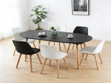 Extensible table,DINING TABLE,OFFICE TABLE,COFFEE TABLE,wood leg,MDF top,100/140/180x100x75cm,black W234P254262