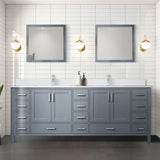 Dark Grey Double Bath Vanity 84 in. W x 22 in. D, with Cultured Marble Top B2731P259154