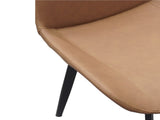 Modern PVC Upholstered Dining Chairs,Armless Side Chairs for Kitchen Dining Room, Set of 2 , Grey & B347P613000