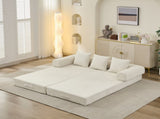 Comfy Convertible Folding Mattress Couch, Floor Bed, Chenille Floor with Armrest, Floor W1143P401145