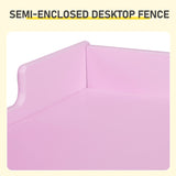 Kids Study Desk and Chair Set with Storage, Pink MDF, 60.5*41.5*50cm 42843739
