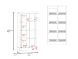 Rentz Multi-Storage Cabinet with Storage Compartments, and Versatile Organization, White B097P474301