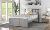 Wood Platform Bed Twin size Platform Bed, Gray 53425771