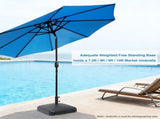130 lbs Heavy Duty Mobile Umbrella Base - Water & Sand Fillable Umbrella 90189718
