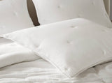 3-Piece Full/Queen Cotton Embroidered Quilt Set,White B035P408347