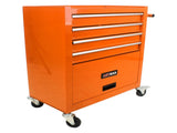 4 DRAWERS MULTIFUNCTIONAL TOOL CART WITH WHEELS-ORANGE 39411737