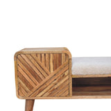 Artisan Furniture Solid Wood Boucle Carved Telephone Table B182P280795