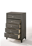 ZNTS Weathered Grey 5-Drawer Chest B062P209052