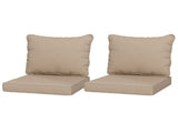 Beige Set of 2 Outdoor Patios Seat & Backrest All-In-One, Fade Resistant Chair Replacement 62224967
