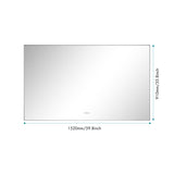 60 x 36Inch LED Mirror Bathroom Vanity Mirror with Back Light, Wall Mount Anti-Fog Memory Large W928P178226
