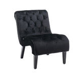 COOLMORE Modern Velvet Armless Accent Living Room Chair / Leisure Chair,Upholstered Fabric Button W39550128