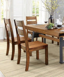 ZNTS Dark Oak Rustic Style Solid wood Kitchen Set of 2pc Dining Chairs Panel Back Chairs Dining Room B011P232475