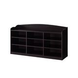Entryway Shoe Bench, Open Shelve Shoe Rack fits 18 Pairs of Shoes Red Cocoa B107130811
