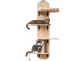 Door Hanging Cat Tree 5-Level Height Adjustable 4-Tier Climber No-Drill for Apartment Beige 95540825