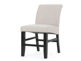 25" Contemporary Upholstered Counter Stools with Nailhead Trim , Wheat/Matte Black, Fabric N780P278314B