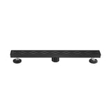 24 Inch Linear Shower Drain with Removable Brick Patterned Grate Cover, 304 Stainless Steel Shower 30770541