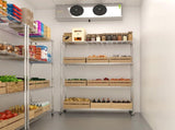 4-Layer Adjustable Shelf Iron Shelving Unit with 2'' Rubber Wheels for Home Use 46.06*17.72*64.96in 15133496