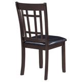 Espresso and Black Lattice Back Side Chairs B062P145598