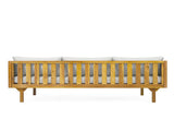 CLAREMONT 3 SEATER DAYBED WITH RATTAN ARMS N770P205570L