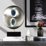 ZNTS Ultra-Modern Design Table Lamp LED Lights Infinity Mirror Black and Silver Finish Antique Night Lamp B011P162530