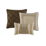 6 Piece Jacquard Comforter Set with Throw Pillows-King/Cal King B035P280389