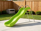 5.7FT Green Kids Playground Slide, Climbing Step Ladder, for Backyard Garden Ages 3-8 26298412
