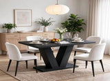 47.2" Modern Dining Table for 4, Rectangular Kitchen Table for Dining Room & Living Room 32180703