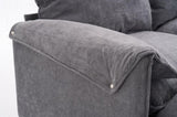 Convertible Combination Sofa Sofa U-Shaped Sofa with Footstools with Storage, Gray Sofa for Living W2012P252429