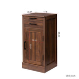 brown walnut color modular wine bar cabinet Buffet Cabinet with Hutch for Dining Room W331P213375