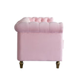 Chesterfield Velvet Sofa 84.65 inch for Living Room PINK Color W579104834