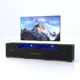 TV Console with Storage Cabinets, Remote, APP Control Long LED TV Stand, Full RGB Color W1701136991