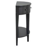 U-Style Modern Curved Console Table Sofa Table with 3 drawers and 1 Shelf for Hallway, Entryway, WF312995AAB