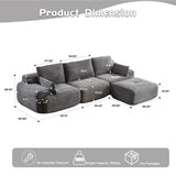 Modern Memory Foam Compressed Sofa,Large Sectional Couches for Living Room,Pet-Friendly Cloud 77374459