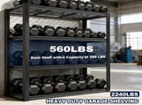 60''H Garage Shelf Storage Shelving Unit, 4 Tiers Storage Racks, Free Standing Heavy Duty Metal 60539518