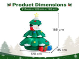 6.1FT Christmas Inflatable Tree with Lift-Up Santa Claus, Christmas Yard Decoration with 4 LED 33272711